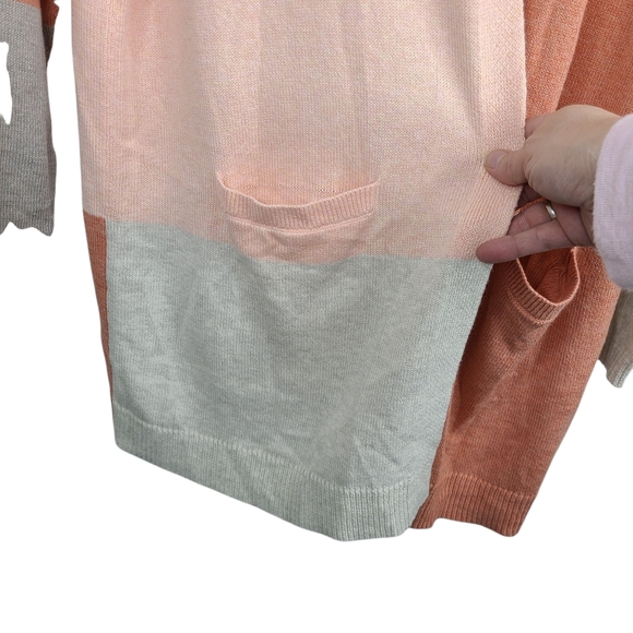 J.Jill Pure Jill Multicolored Colorblock Cardigan Size Large NEW - Picture 9 of 16